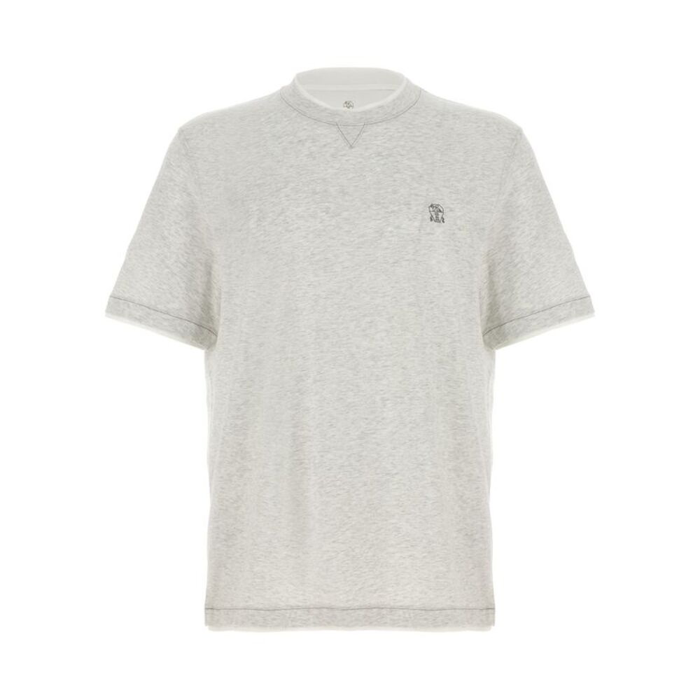 Brunello Cucinelli Gray Cotton Men's T-Shirt